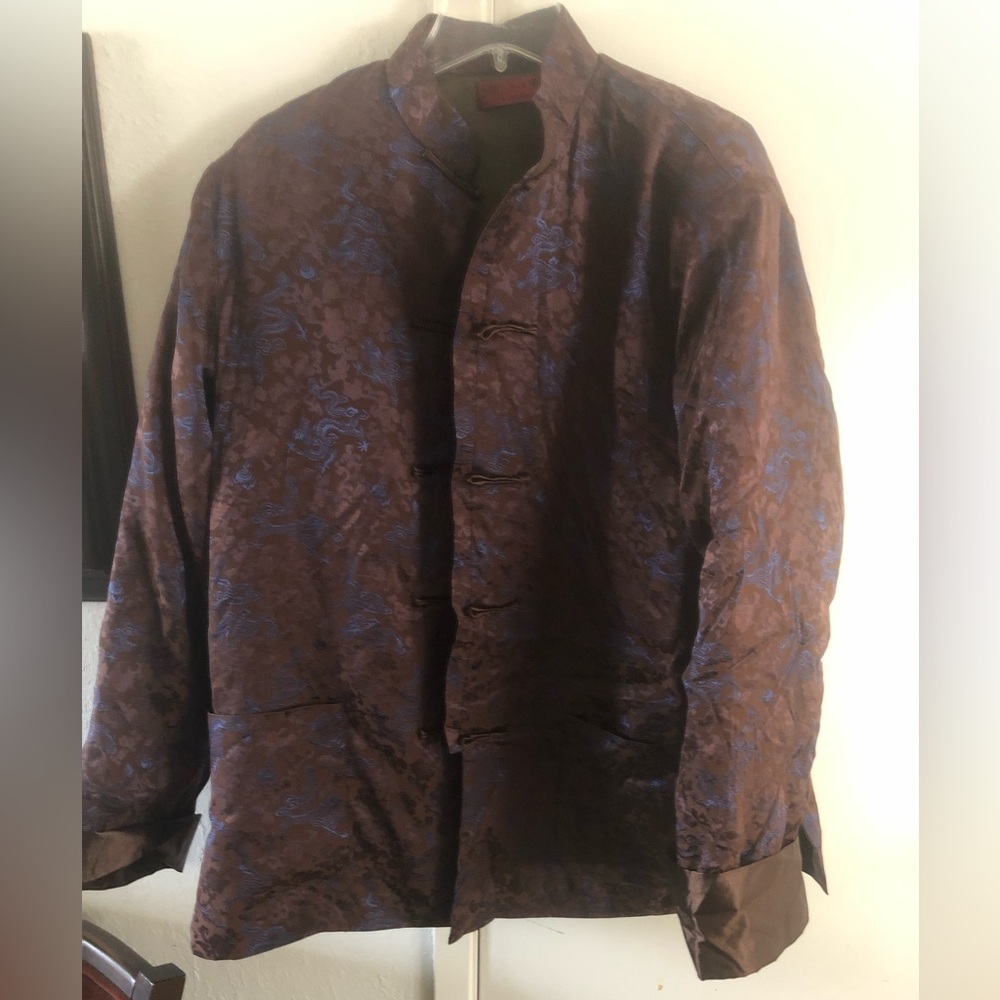 🐲GIO Collection Brocade Textured Brown Jacket- 79A $70 or $60 w/offer